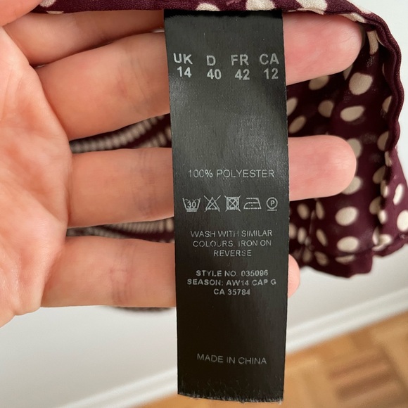 Brown dotted blouse - Picture 3 of 4